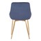 Armen Living Heidi Blue Velvet Dining Accent Chair with Gold Metal Legs LCHESIGLDBLU - alternate 5